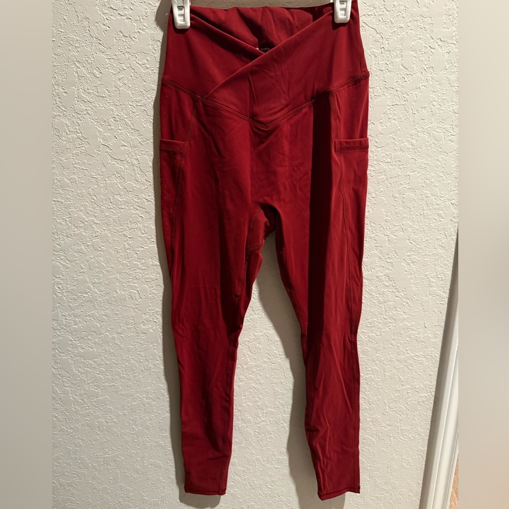 Buffbunny Red Leggings with Pockets